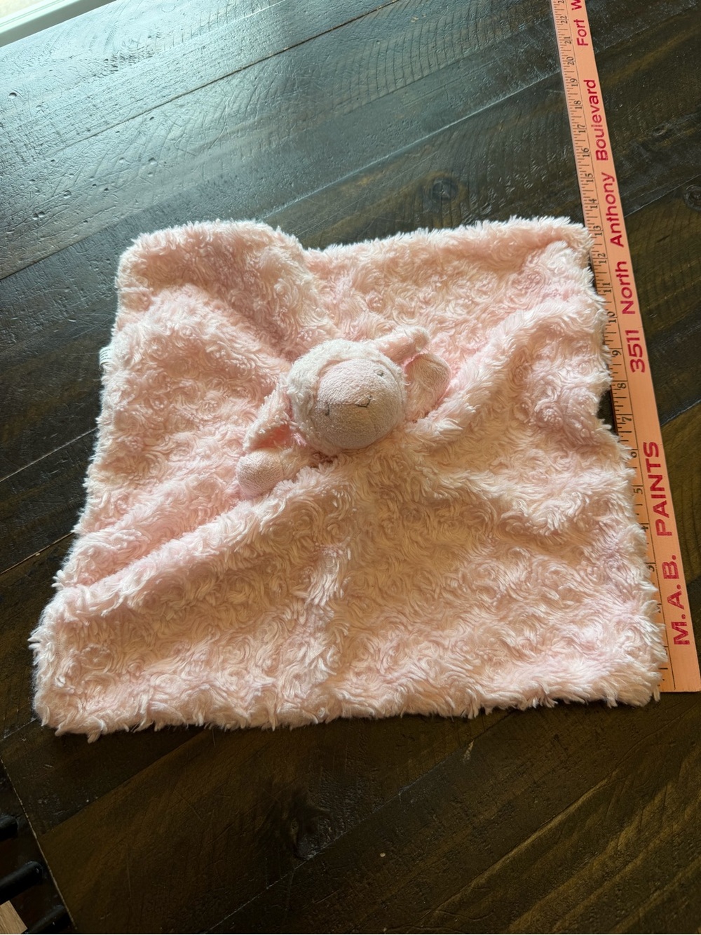 Blankets and Beyond Pink Bunny Rabbit Lovey Plush Security Blanket Fluffy Swirl